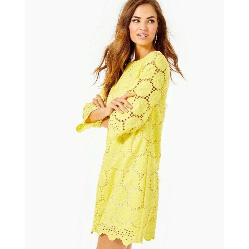 Lilly Pulitzer Mariella Yellow Eyelet Dress - Picture 4 of 15